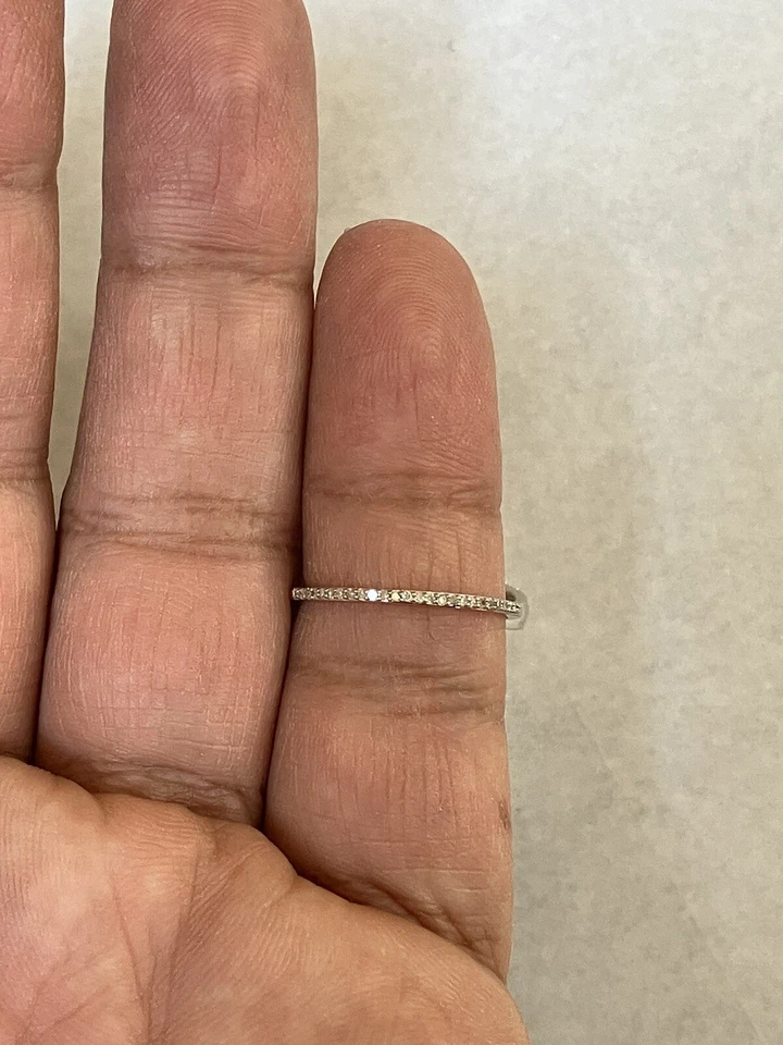 Juego de diamantes de princesa natural de 10k TCW 1/2 de oro blanco Foto 3 de 4