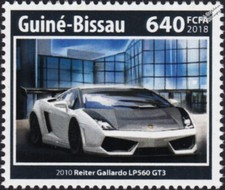 2010 LAMBORGHINI (Reiter) GALLARDO LP560 Car Automobile Stamp 2018 Guinea-Bissau