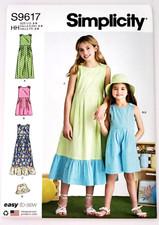 Simplicity 9617 Children's and Girls' Jumpsuit, Romper and Dress Sz 3-6