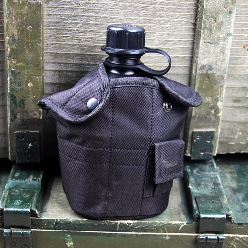 Kit mensa militare statunitense 3 pz 1Qt con copertura USGI OD tipo esercito coppa alluminio nero - Foto 4 di 6