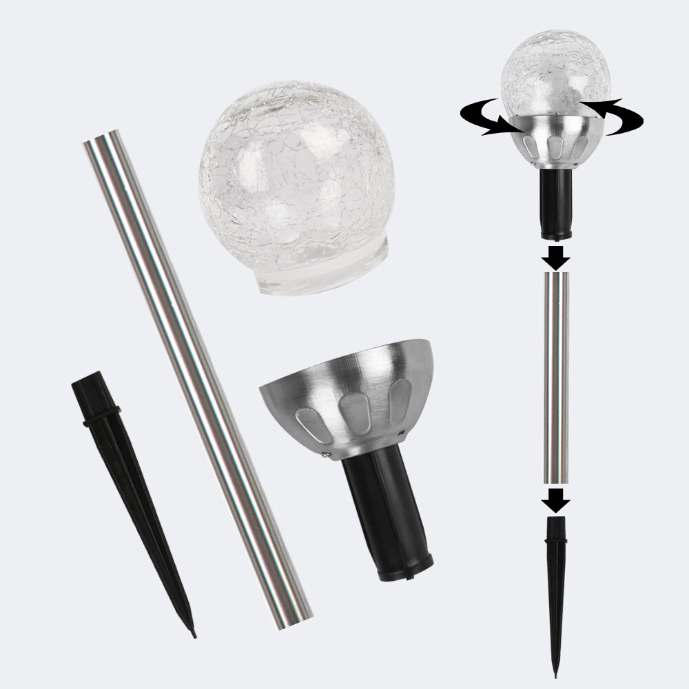 6pk Solar Light Pathway Outdoor Garden Stake Walkway LED Color Lighting Wyprzedaż popularna