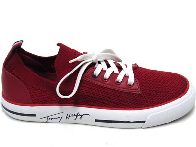 Tommy Hilfiger Gessie Stretch Knit Sneaker (Women's) - Red - Sz 8 M