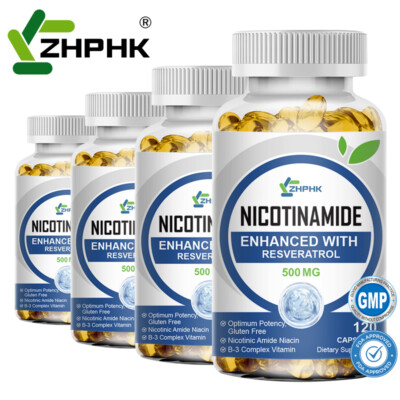 Nicotinamid 500mg Vitamin B3 Ergänzung Energie Unterstützung Haut Gesundheit 120