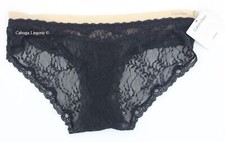 NWT Calvin Klein D3403 "LUXE" Stretch Lace Bikini Hipster Panty, Black, S