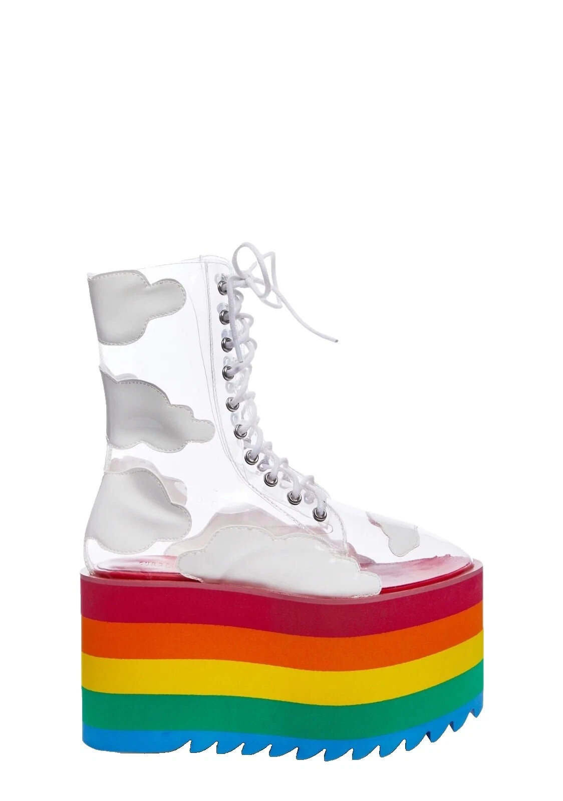 Botas femininas listrado de Rock