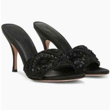 NEW Veronica Beard Braxton Sandal Women in Black SZ 7.5M