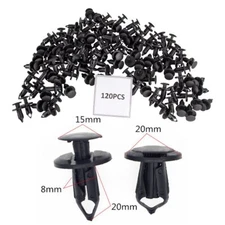 120pcs Nylon Push Type Retainer Clips 8mm Hole for GM 21030249 Chrysler 6503598