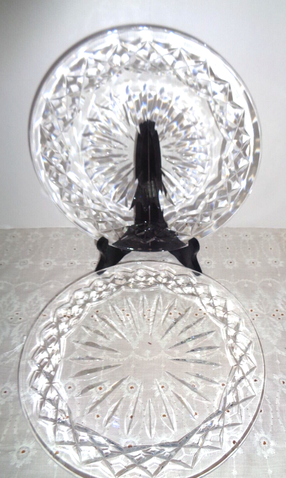 Vintage Waterford Adare Cut Crystal Luncheon Plates - Ireland  