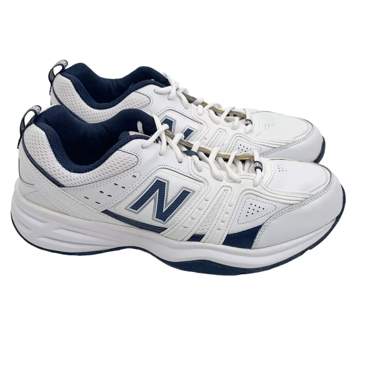 New Balance Mens Size 9.5 MX 409 Walking Cross Training Sneakers Leather  White | eBay