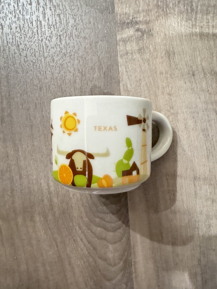 Starbucks Texas YAH Demi Mug 2oz Ornament Longhorn Star You Are Here Cactus  | eBay