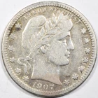 1907 BARBER QUARTER ~ VF VERY FINE!
