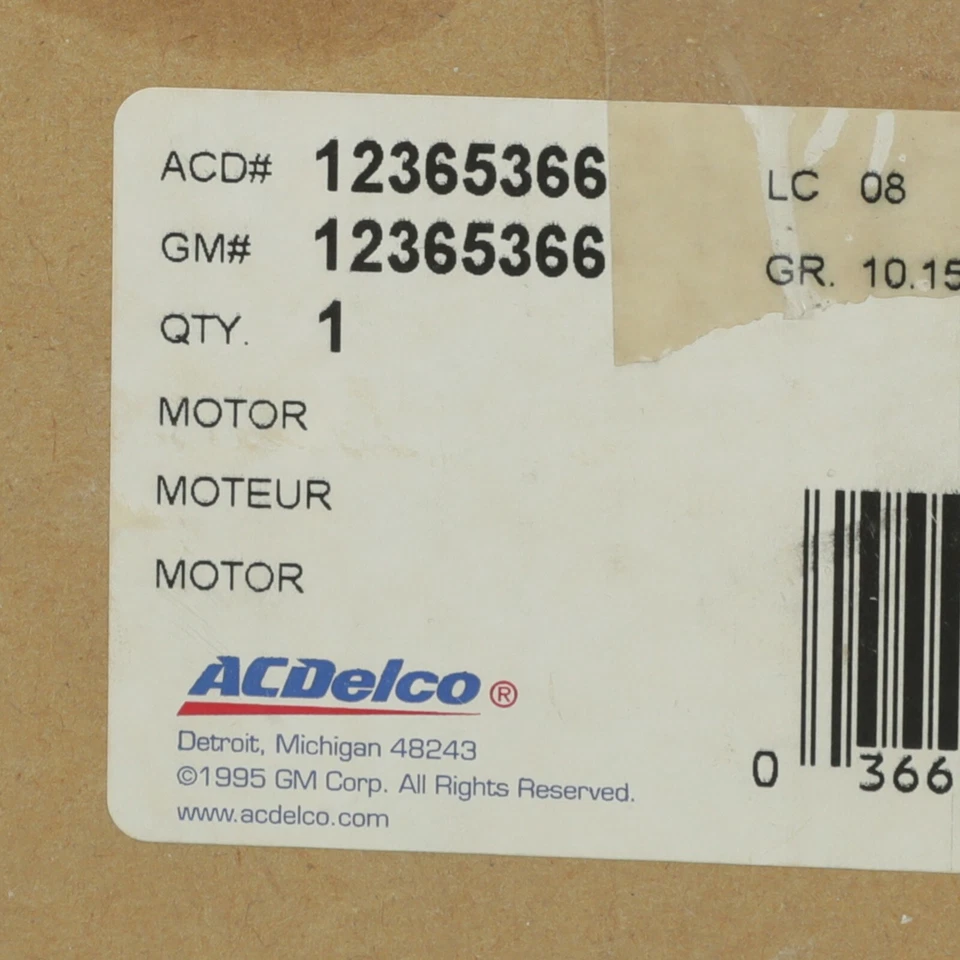Motor limpiaparabrisas genuino GM 1998-2005 Chevrolet Oldsmobile Alero 12365366 Foto 4 de 4