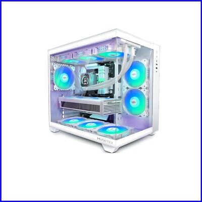 High-Performance Gaming ATX Case with Full Glass Panels and Type-C Interface