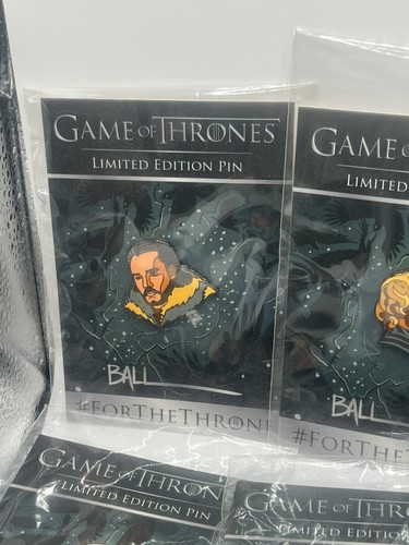 Full 6 Set HBO Final Season Games of Thrones Enamel Lapel Pin 2019 W/ John Snow - Picture 2 of 7