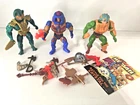 MOTU Action Figure Lot Vintage He-Man Mattel Mer-Man Man-e-faces w/Accessories