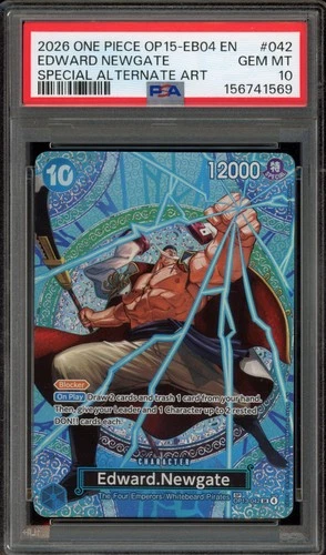 One Piece CCG Edward.Newgate Special Alternate Art OP13-042 PSA 10 Gem Mint