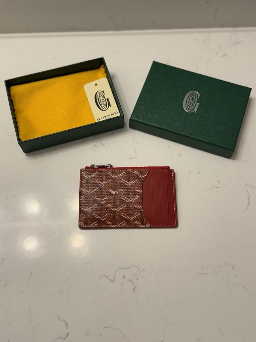 Goyard Bourbon Zipped Card Holder Red | eBay