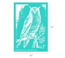 NEW “Wise Owl” Chalk Couture Chalk Transfer Stencil Size A