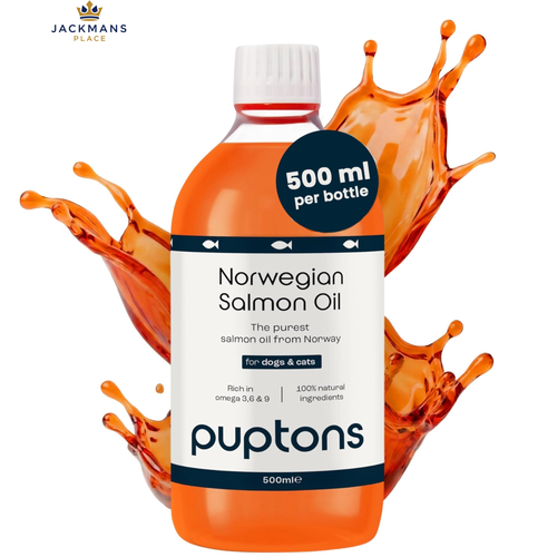 Puptons Norwegian Salmon Oil for Dogs & Cats | 500ml (without pump),