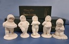 5 VTG Dept. 56 Snow Babies: ONE LIL CANDLE; LAY DOWN TO SLEEP; DANCE A TUNE — photo 1