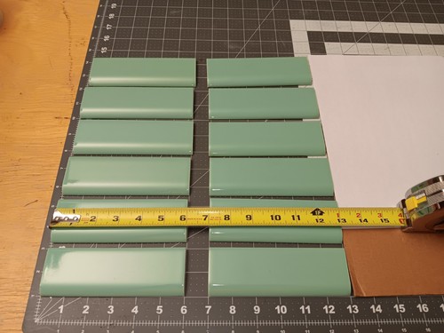 12 pc. Vintage Stylon TURQUOISE 381 ceramic tile 2
