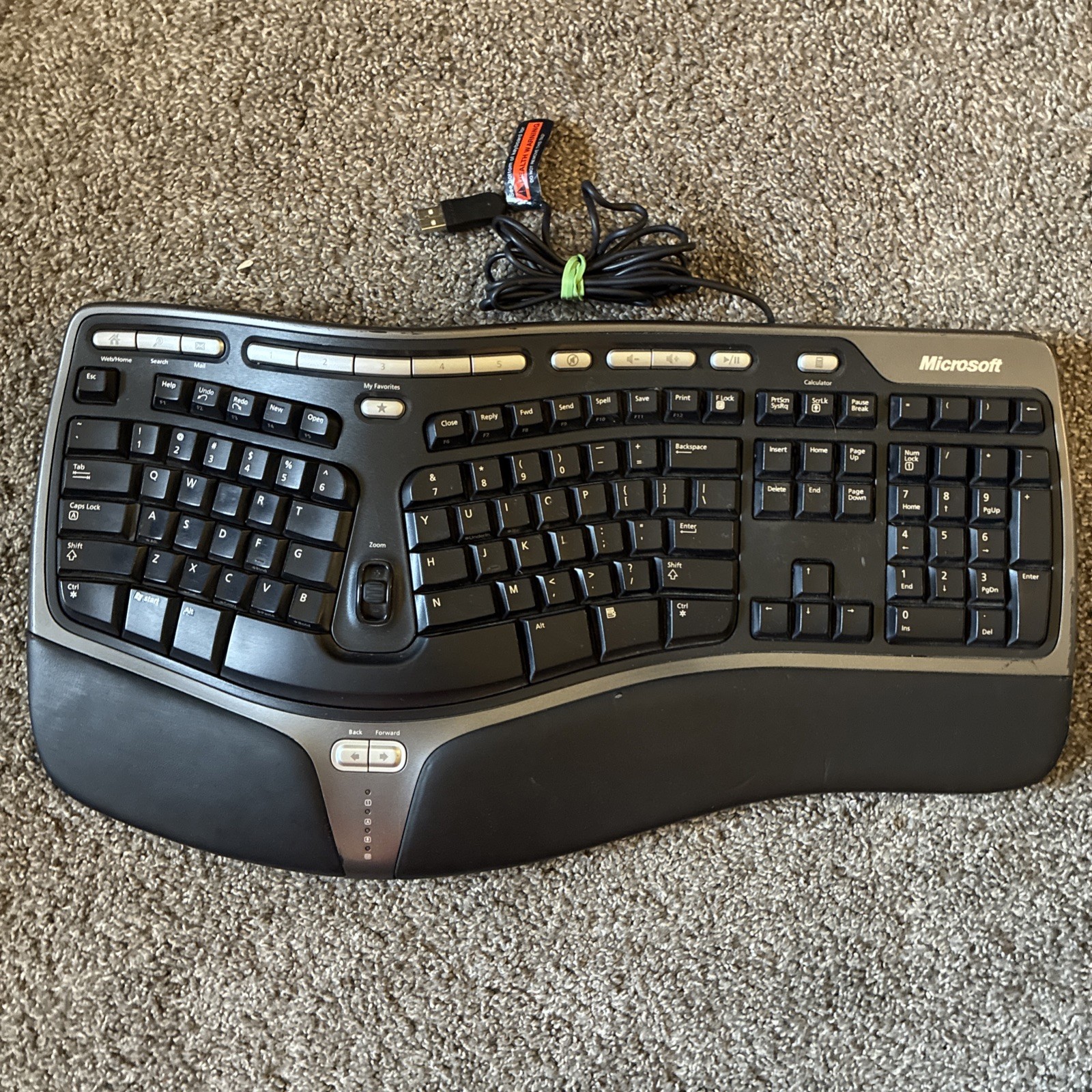 Microsoft Ergonomic Keyboard4000 USB Wired Keyboard  *Tested