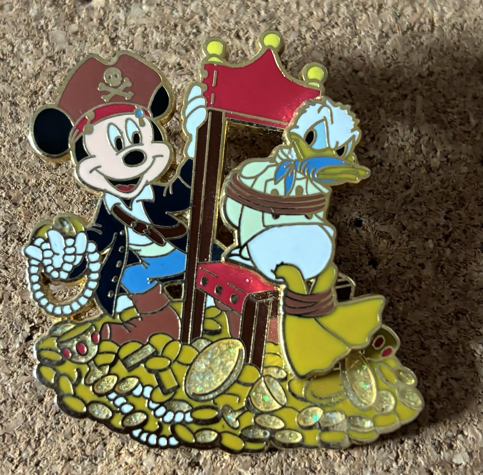 Disney Pirates Of The Caribbean Mickey & Donald Treasure Pin