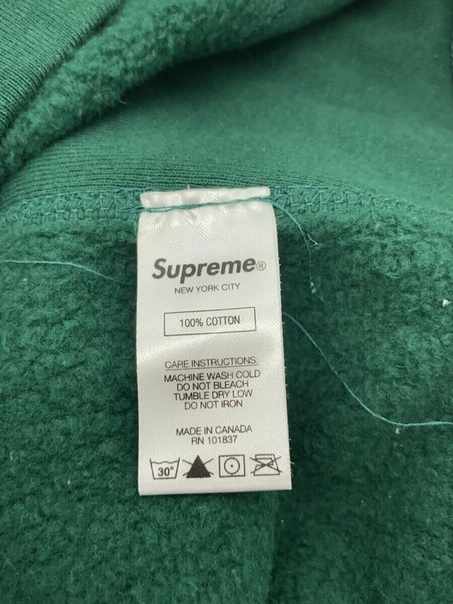 Felpa Supreme con cappuccio M cotone verde usata