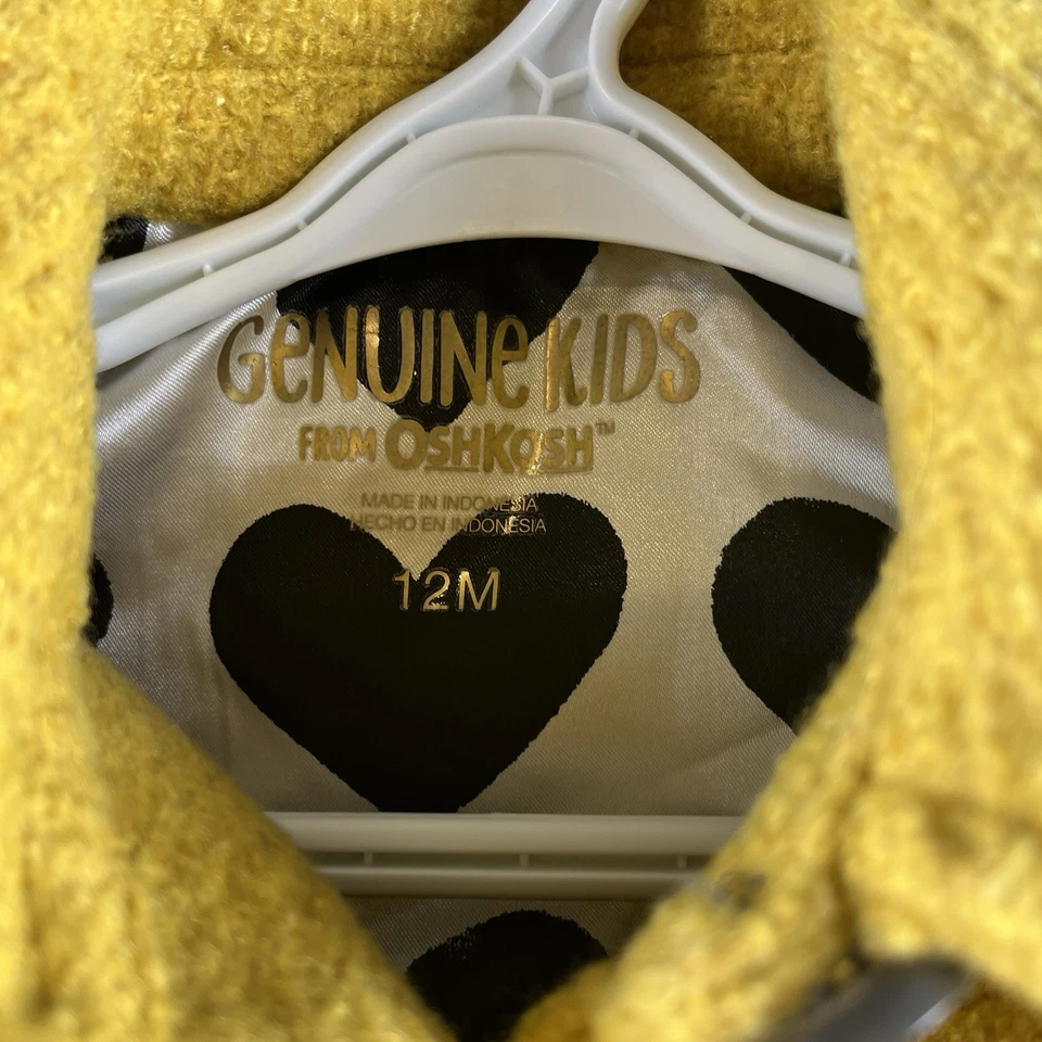 Abrigo y pantalones a juego genuinos para niños Oshkosh niñas 12 meses Capelet Pea Foto 2 de 4