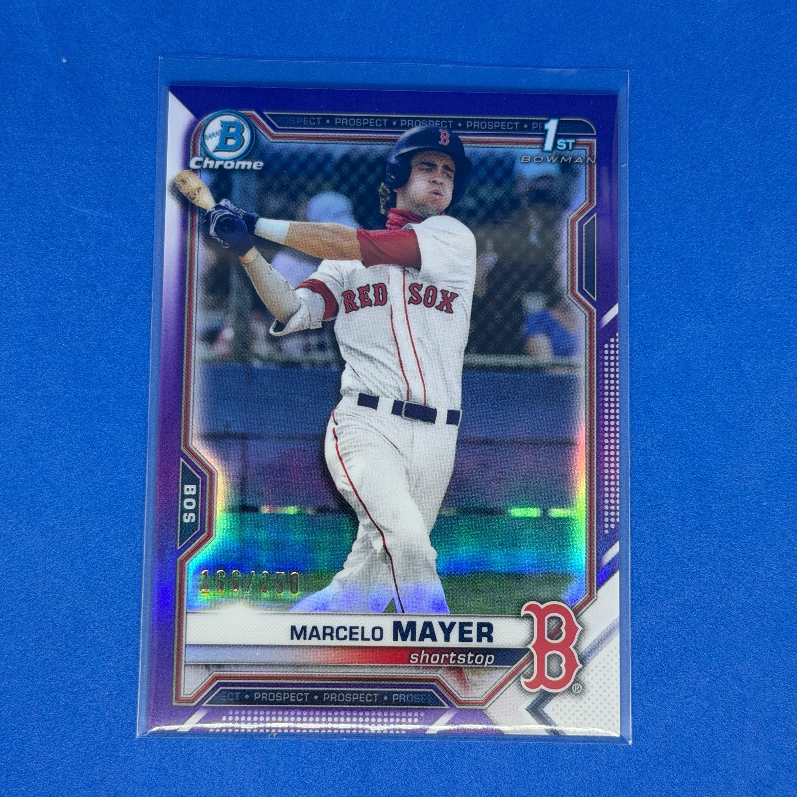 2021 Bowman Draft #BDC-174 Marcelo Mayer Chrome Purple Refractor #/250