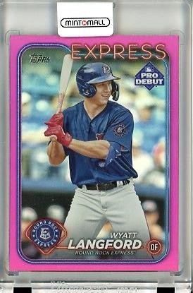 2024 Topps Pro Debut Wyatt Langford Pd-95 Purple Foil 037/199 Round Rock Express