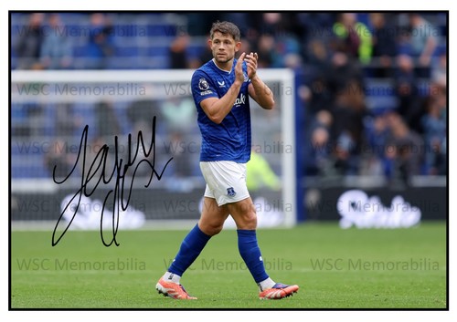 11454. James Tarkowski Signed Pictures A4 Prints Everton Burnley Brentford etc.