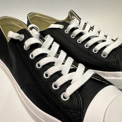 Converse Jack Purcell Leather Ox Black White Blue Sole 1S962 Size