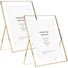 Gold 8x10'' Floating Frame Set of 2, For Photo Sizes ( 5x7'' ,6x8'' 7x9'' up