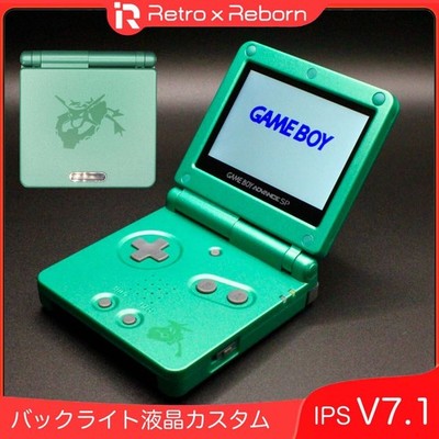 Game Boy Advance SP Main Unit IPS V7.1 LCD HISPEEDIDO Dark Gray Buttons USB Char