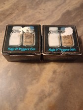 2 Sets Of Vintage Mini Replica Ball Mason Jar Salt & Pepper Shakers From 1984