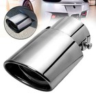 Chrome Car 2.5" Muffler Exhaust Tip Tail Pipe Throat Stainless Steel Replacement