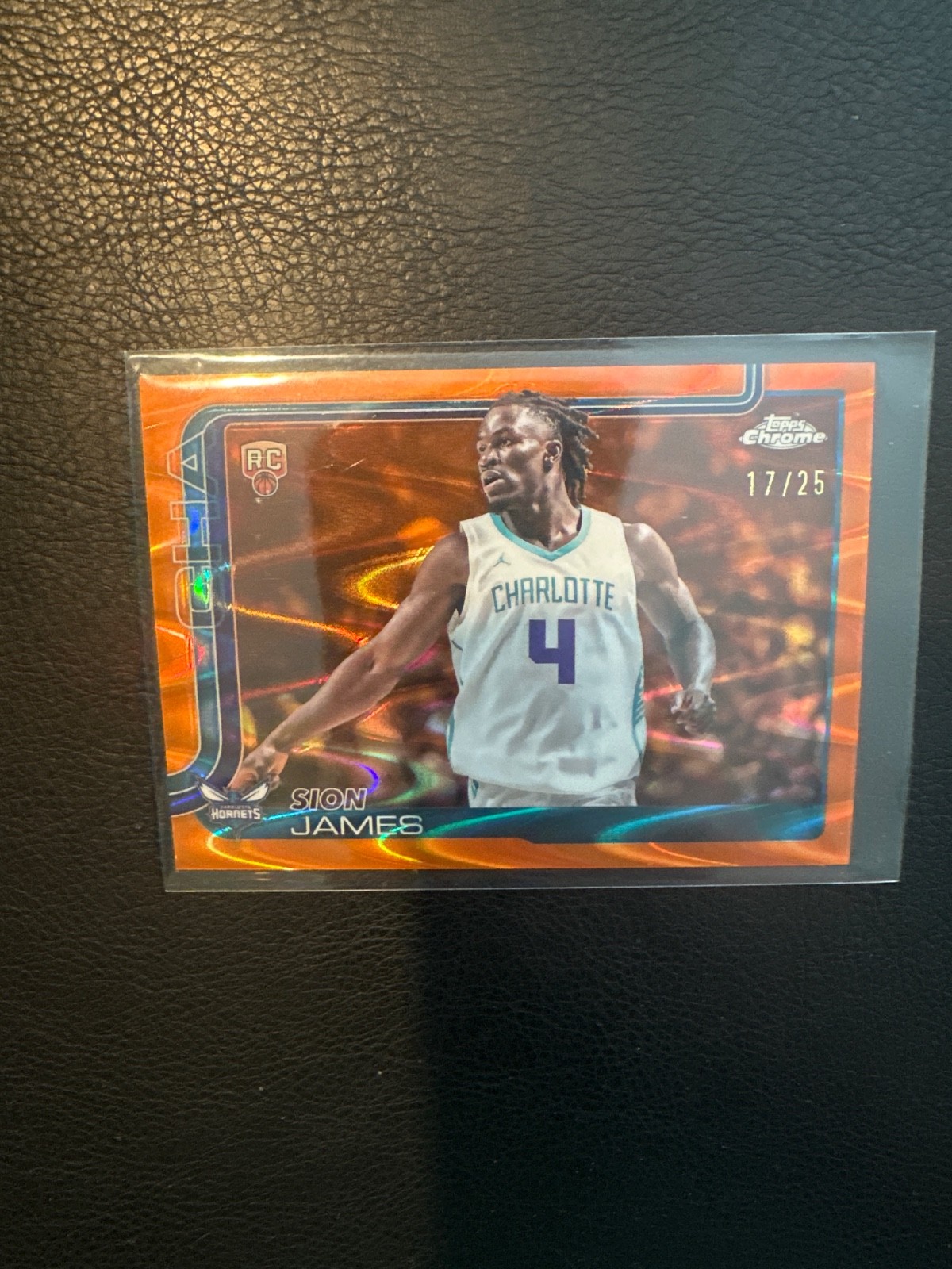 2025-26 Topps Chrome Sion James /25 Orange Wave Refractor #283 Rookie