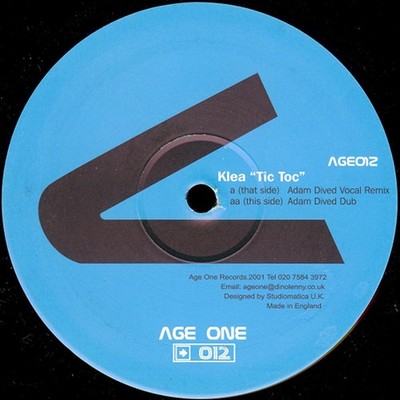 Klea - Tic Toc - UK 12'' Vinyl - 2002 - Age One 12