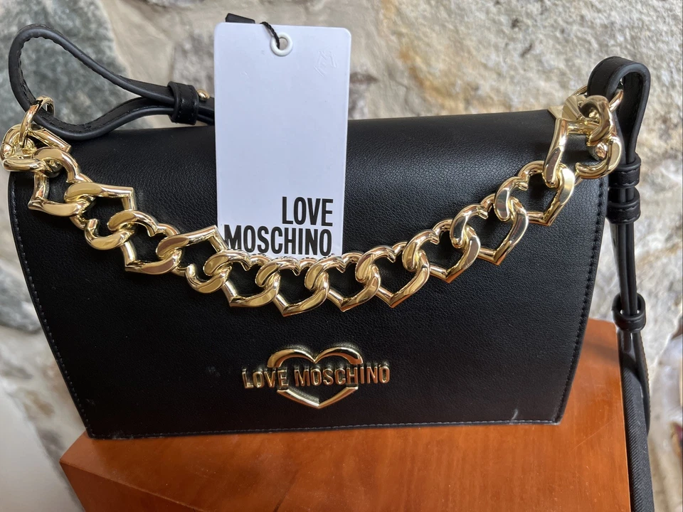 Love Moschino Women’s Black and Gold Chain Hand Bag Borsa Pu Nero  JC4202PP1FLK - Image 4 of 4