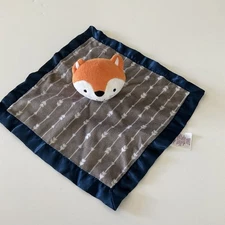 Parents Choice Fox Animal Lovey Security Blanket Arrow Baby Plush Doll Blue 12"