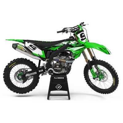 FLU Designs Pro Team Series 6 Graphic Kit - Kawasaki - Restyle Kit 21141