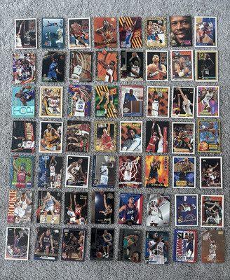 56 Card 90s NBA Basketball Lot Shaq Pippen KG Barkley Hakeem Ewing Garnett HOF