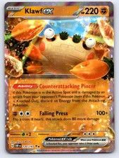 Klawf ex 120/197 Double Rare Obsidian Flames Pokemon Holo Moderately Played