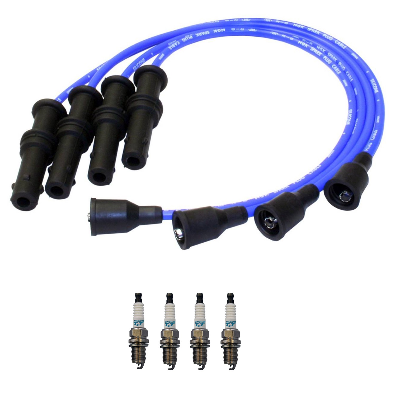 NGK Wire Set  Denso 4 Iridium TT Spark Plugs Kit for Impreza Legacy 2.2L H4