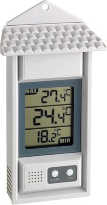 TFA Dostmann Digitales Thermometer innen außen wetterfest Max Min gut ablesbar