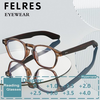 TR90 Unisex Oval Anti Blue Light Reading Glasses Clear Lens Presbyopic Readers 