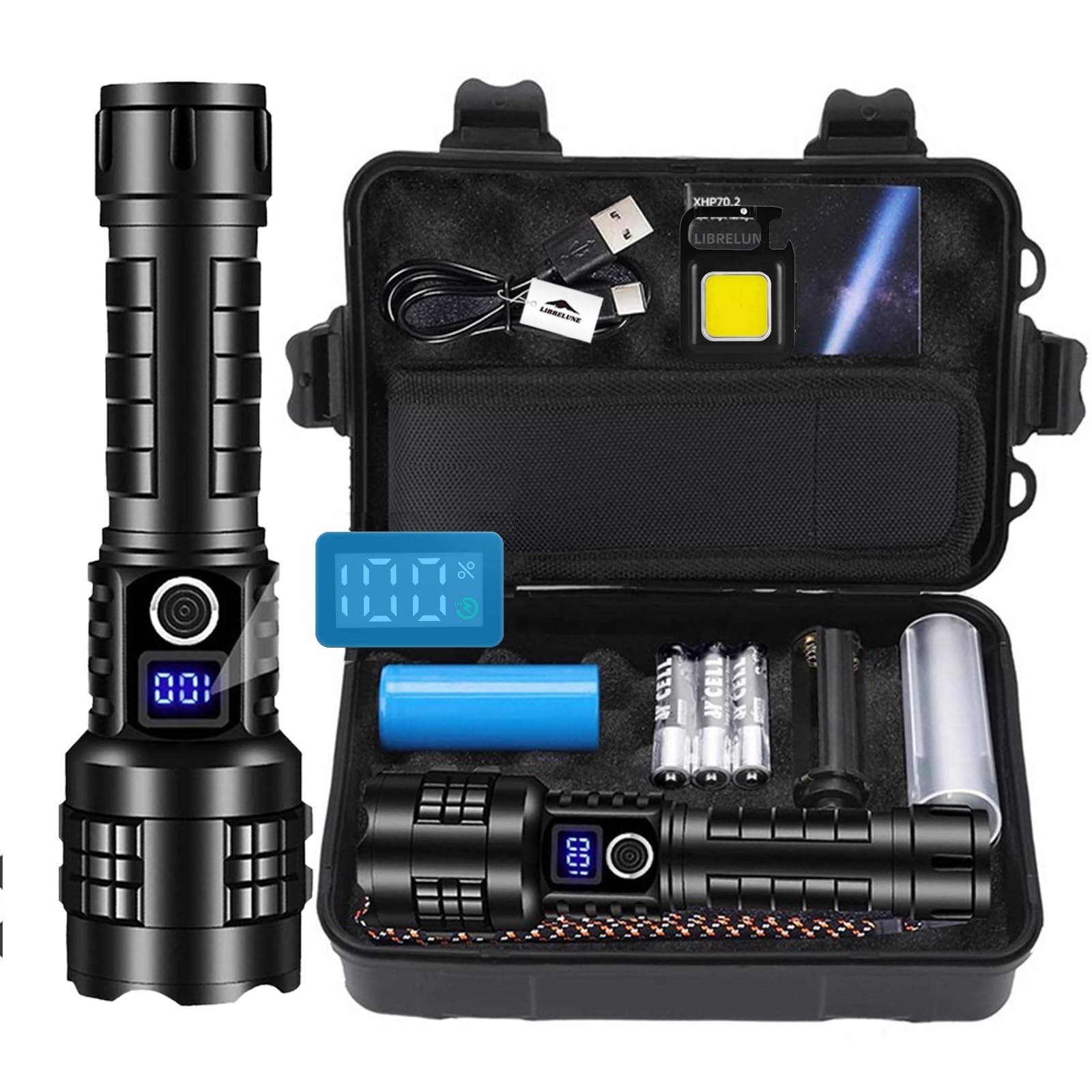 Lampe torche rechargeable USB idéale pour randonnée nocturne et bivouac