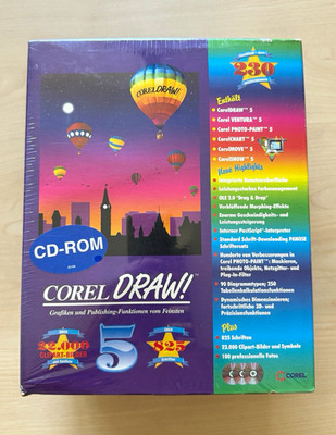 Corel CorelDRAW! 5 *  Microsoft Windows 3.1 * Big Box / OVP sealed