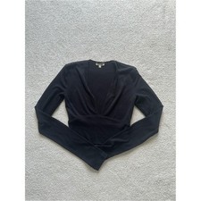 Aritzia Wilfred Free Deep V Neck Long Sleeve Top